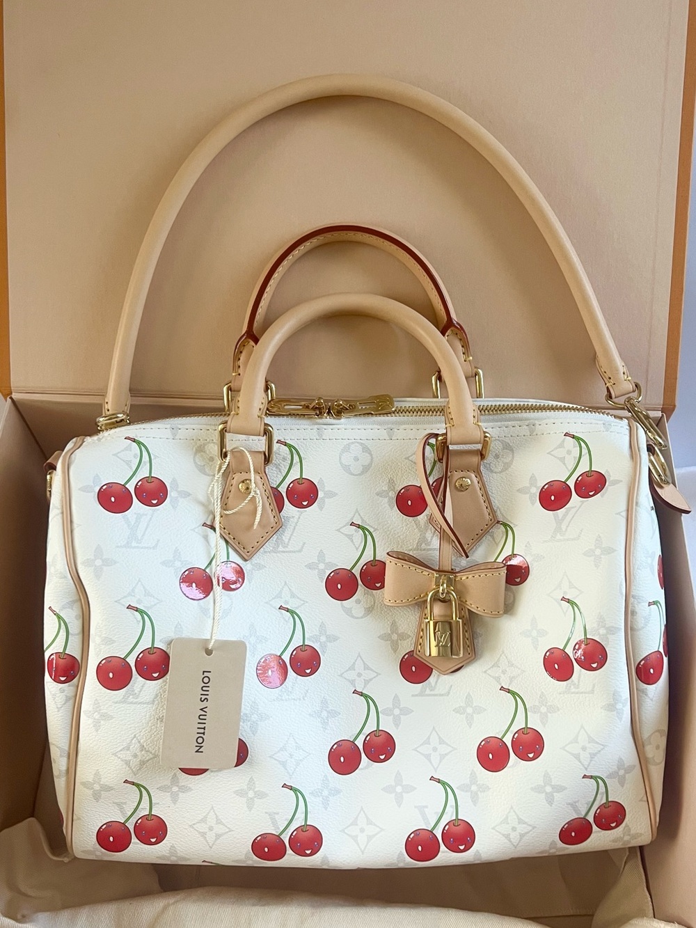 NEW 🍒 LV X TM Monogram Cerises Speedy Soft Bandouliere 30